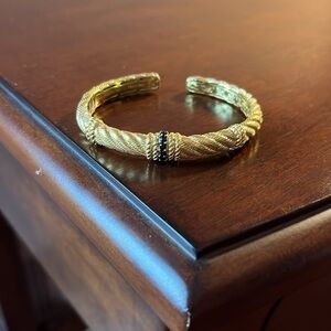 Judith Ripka 14k over Sterling Silver Black Spinel bracelet